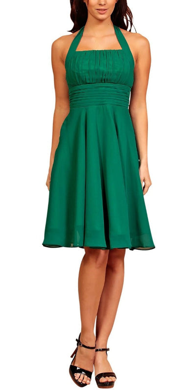 Women's Green Cocktail Chiffon Dresses