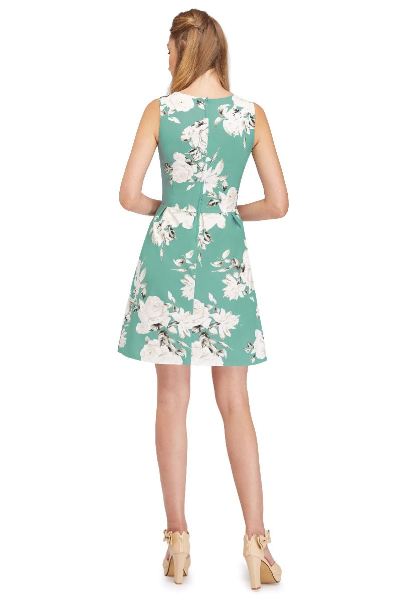 Joan Classic Rose Print Summer Dress with Pockets
