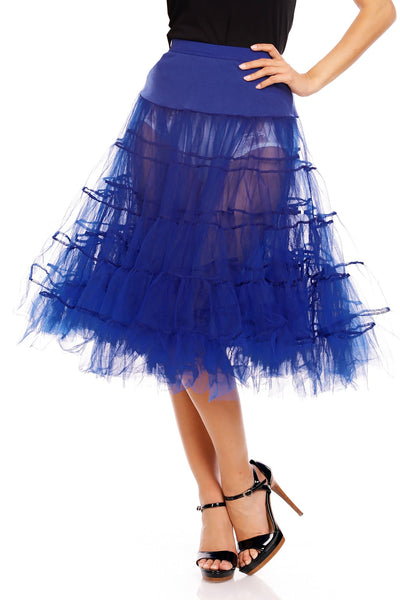 Extra Long Flared Petticoat in Blue