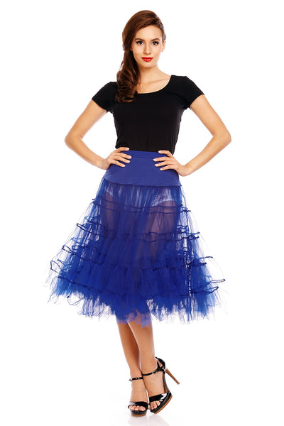 Extra Long Flared Petticoat in Blue