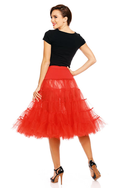 Extra Long Flared Petticoat in Red
