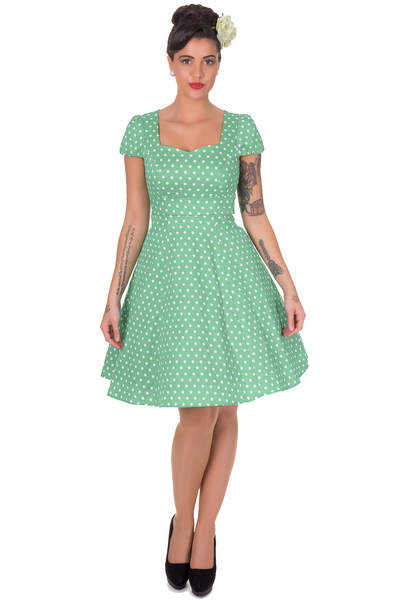 Flirty Fifties Style Dress in Green