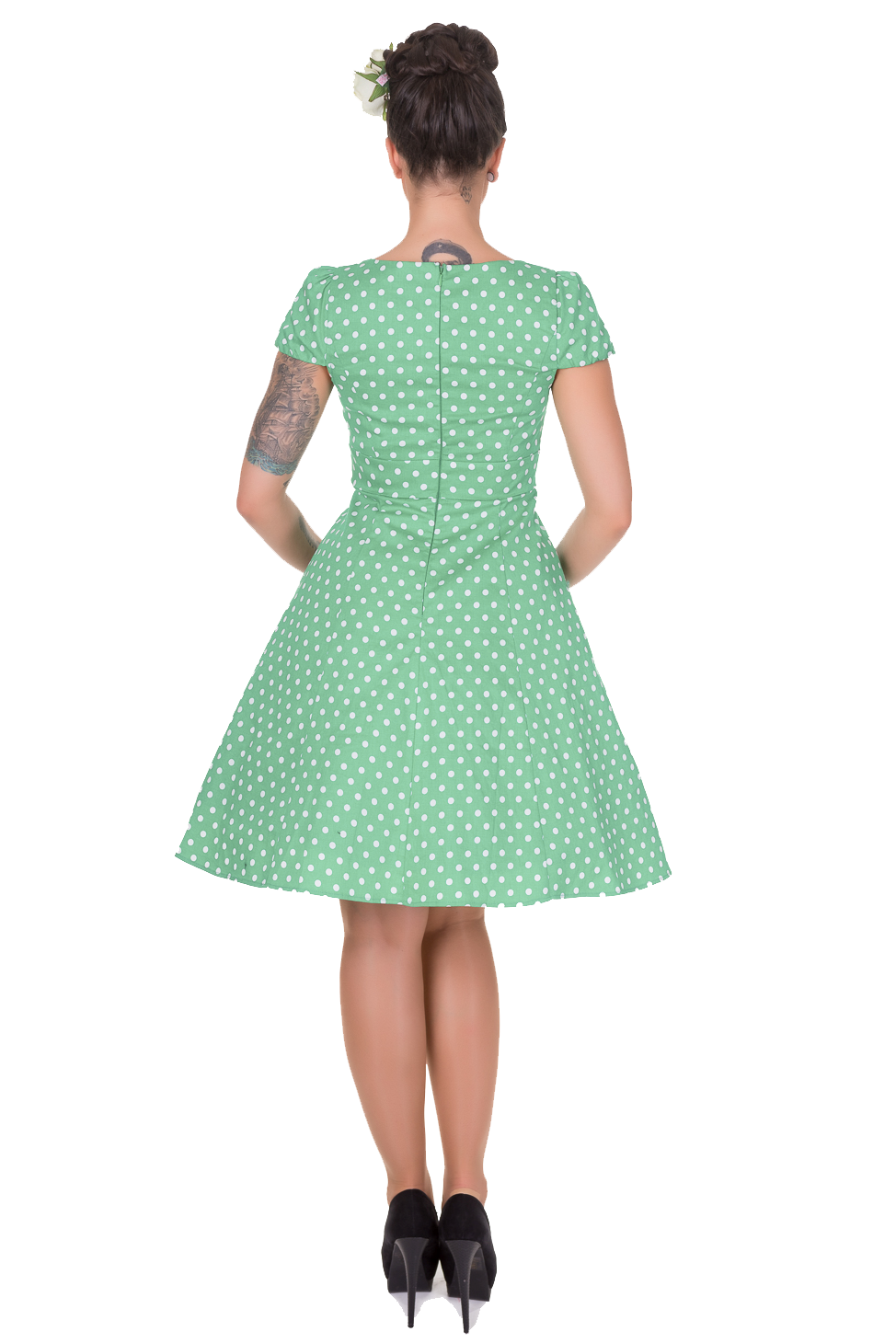 Flirty Fifties Style Dress in Green