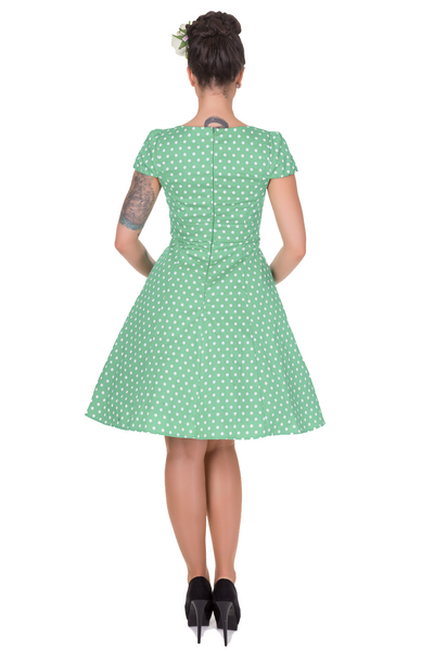 Flirty Fifties Style Dress in Green