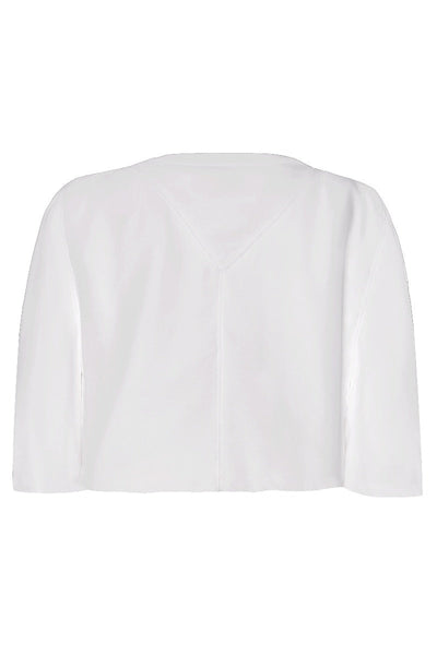 Sabrina Glamorous 50s Style Chiffon Cape Shrug in White