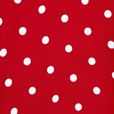 Janice Summer Dress in Red-White Polka Dot