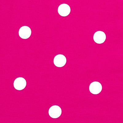 Kathleen Kids Box Pleat Circle Skirt In Hot Pink & Cream Polka