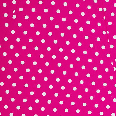 Kids Claudia 50s  Inspired Flared Dress in Hot Pink-White Polka Dots