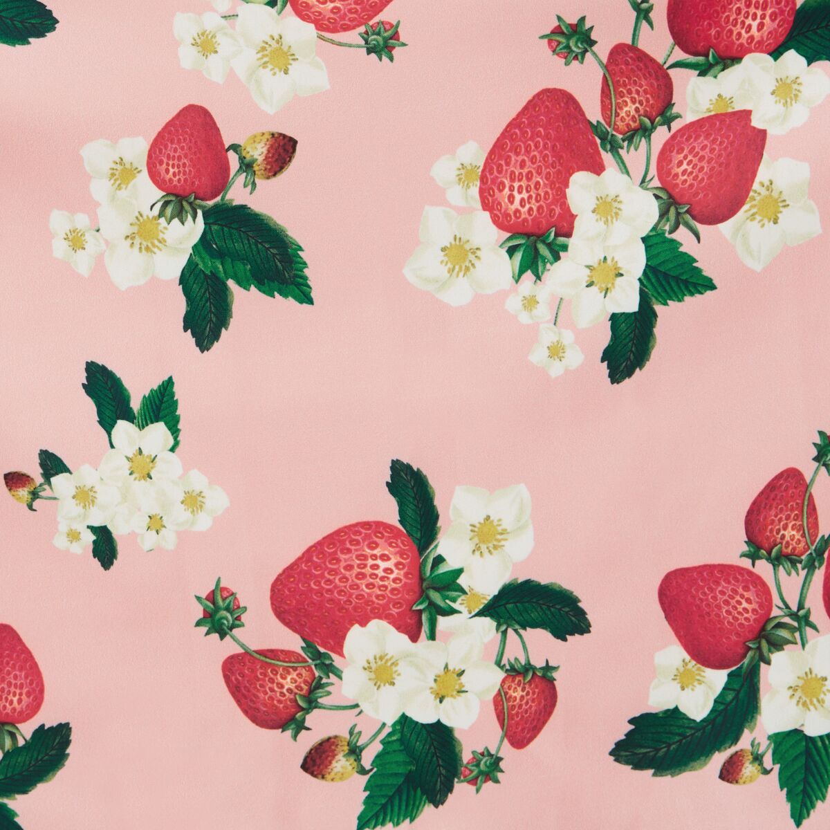 Classic Strawberry Printed Pink Swing Dress for Kids
