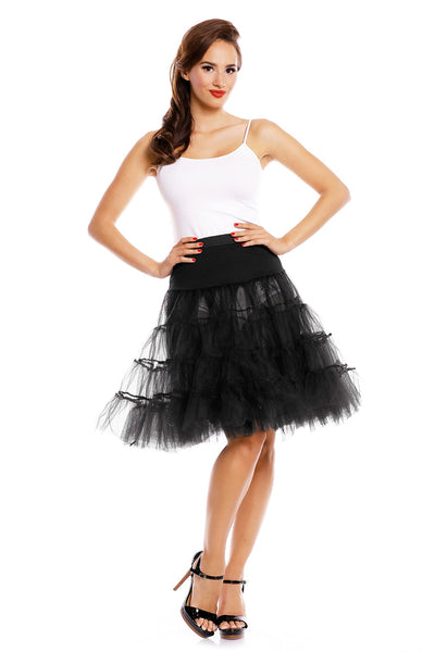 Long Flared Petticoat in Black