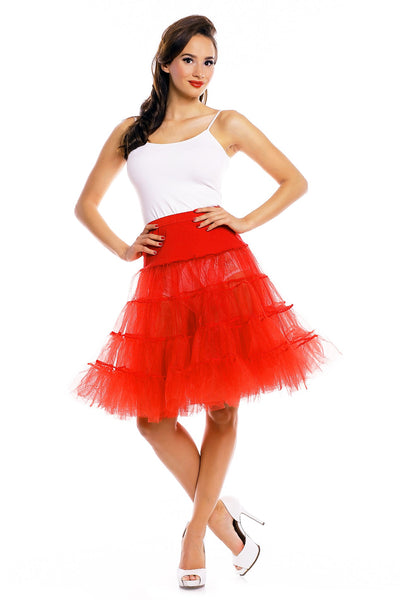 Long Flared Petticoat in Red