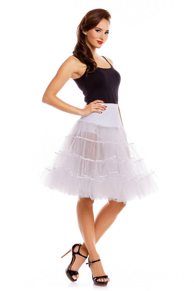 Long Flared Petticoat in White