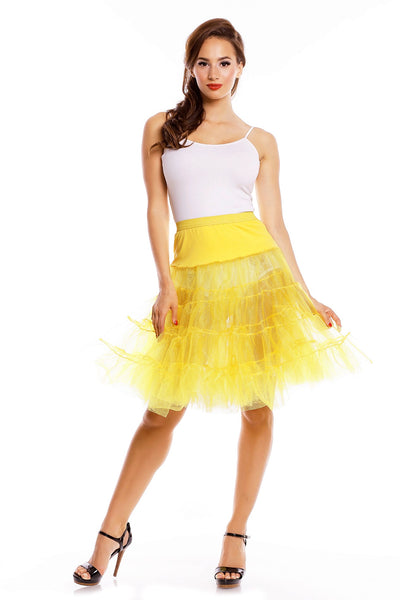 Long Flared Petticoat in Yellow