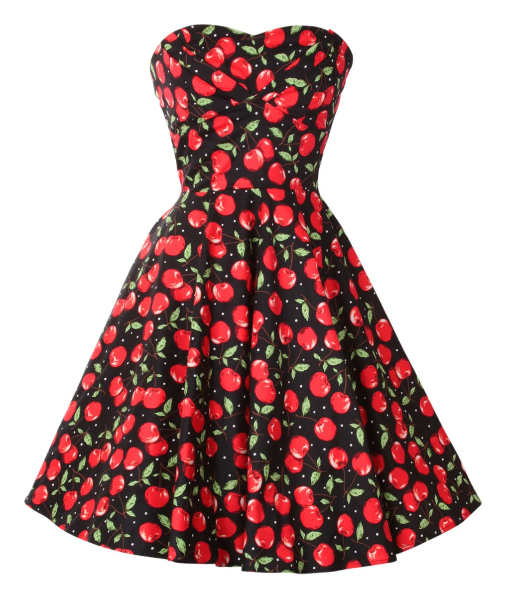 Melissa Swing Retro Party Dress in Cherry