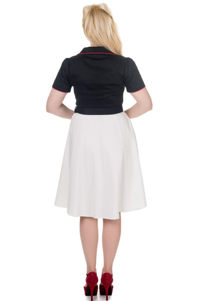 Diner Rockabilly Dress in Black-White-Red
