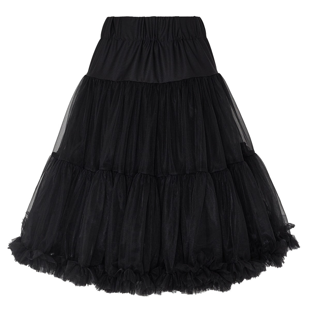 Soft Fluffy Nylon Petticoat 59cm-23cm Inches in Black
