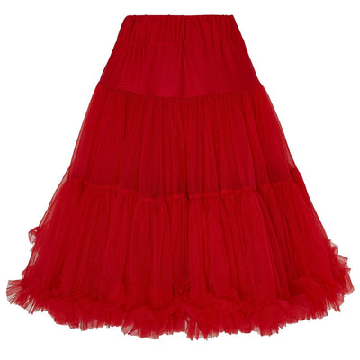 Soft Fluffy Nylon Petticoat 53cm-21 Inches - Red