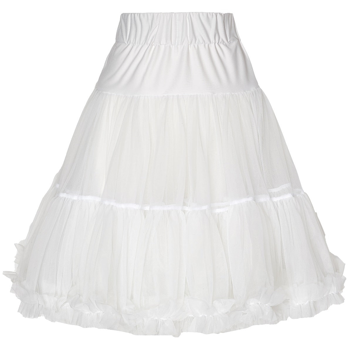 Soft Fluffy Nylon Petticoat 53cm-21Inches in White