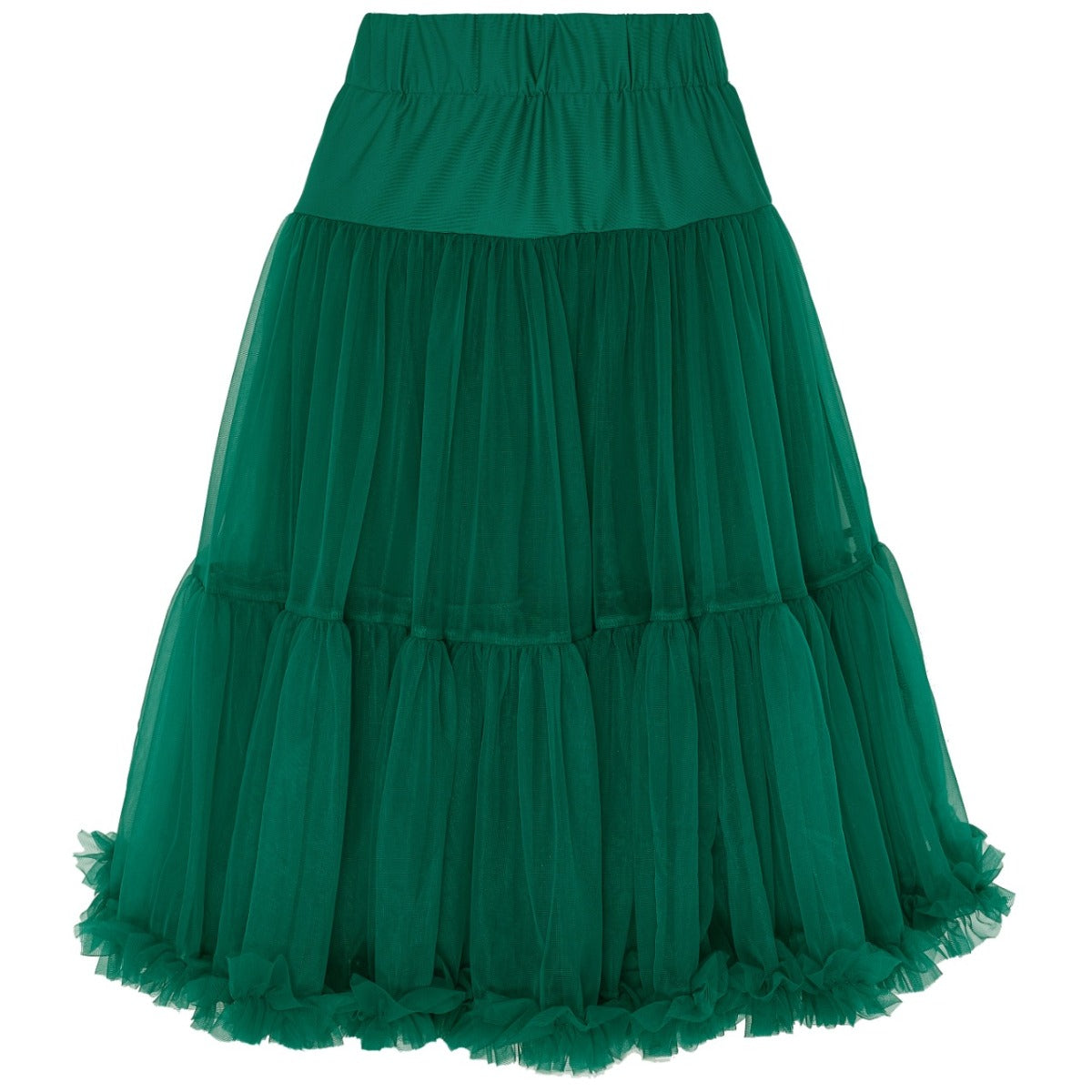 Soft & Fluffy Nylon Petticoat 53cm-21Inches - Green