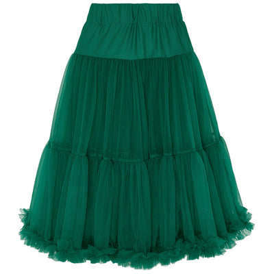 Soft & Fluffy Nylon Petticoat 53cm-21Inches - Green