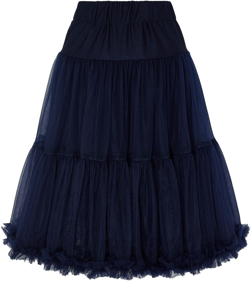 Soft Fluffy Nylon Petticoat 65cm/25.5 Inches in Navy Blue