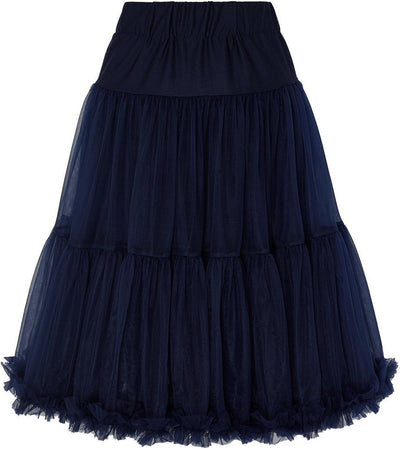 Soft Fluffy Nylon Petticoat 59cm/23 Inches in Navy Blue UK