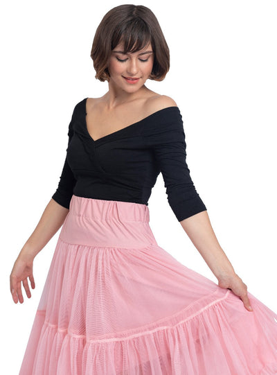 Soft Fluffy Nylon Petticoat 65cm-25.5 Inches -  Tea Rose