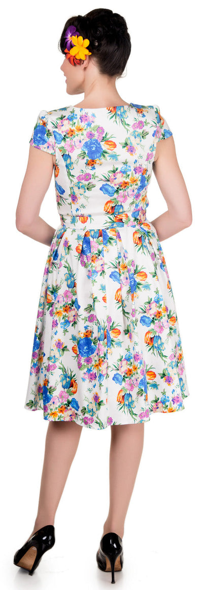 Vanessa Classic Vintage 50s Inspired Dress in White