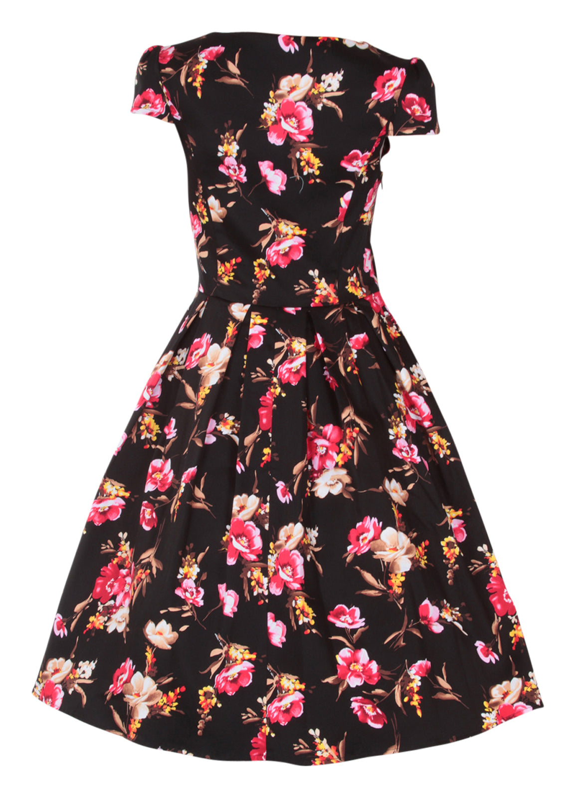 Vanessa Classic Vintage 50s Inspired Swing Dress in Black