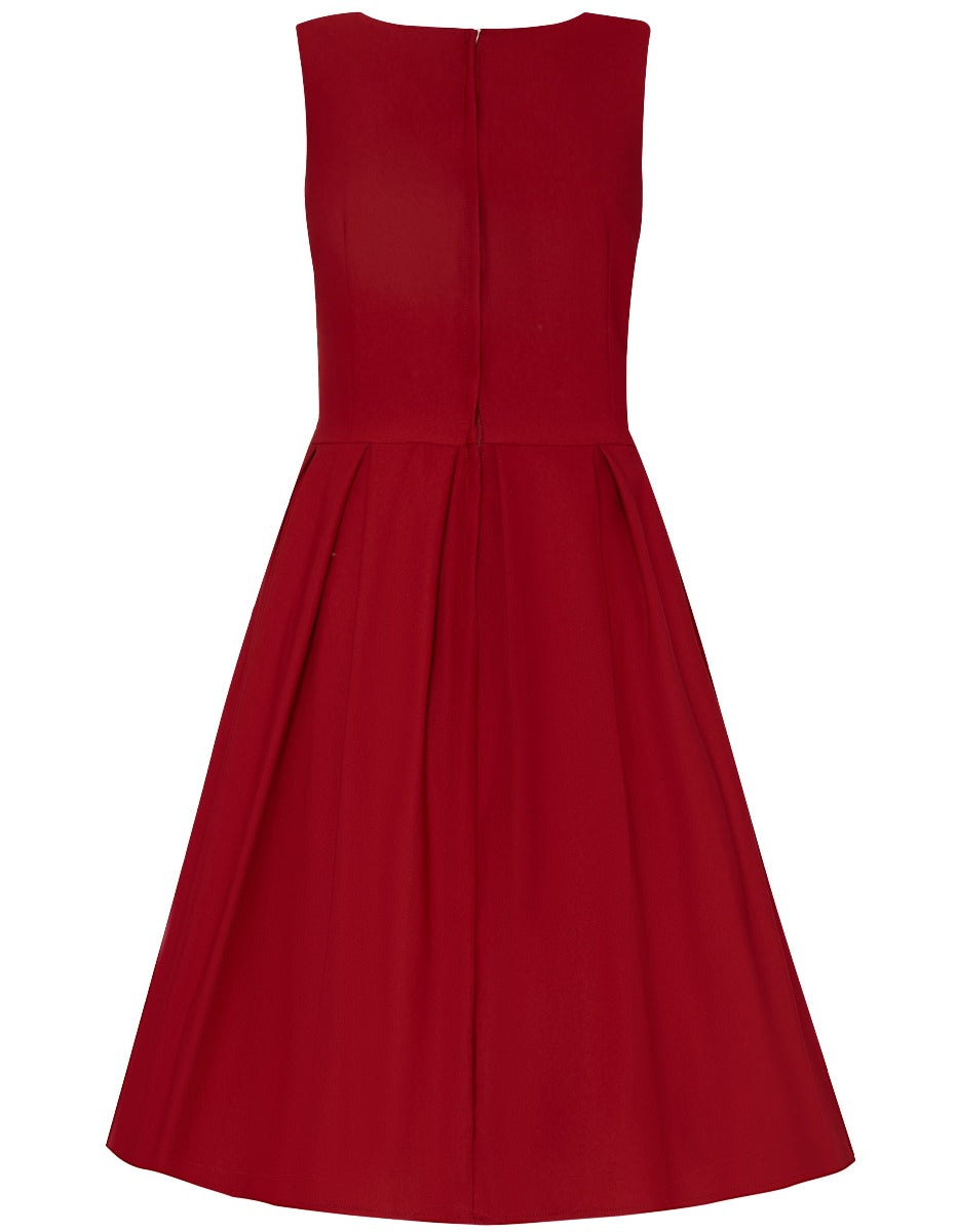 Annie Retro Swing Dress in Red