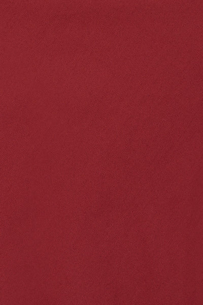 Shirley High Waist Full Circle Plain Skirt in Burgundy Red