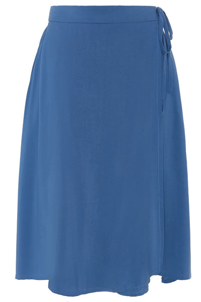 Frances Floaty Wrap Skirt in Pale Blue