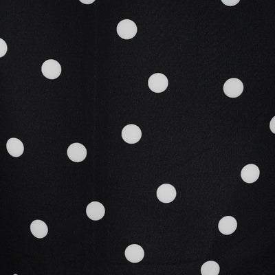 Isabella Off-the-shoulder Tight Dress White & Black Polka Dots