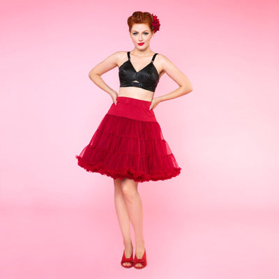 Super soft and fluffy 53cm petticoat in Burgundy
