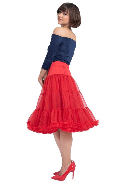 Soft & Fluffy Nylon Petticoat 59cm-23 Inches - Red