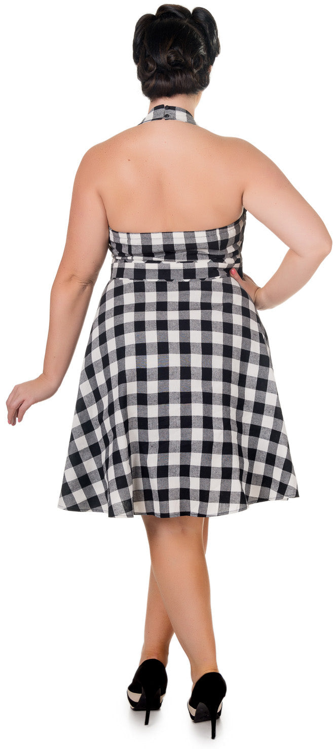 Rosie Flirty 50s Pinup Girl Style Dress in Black