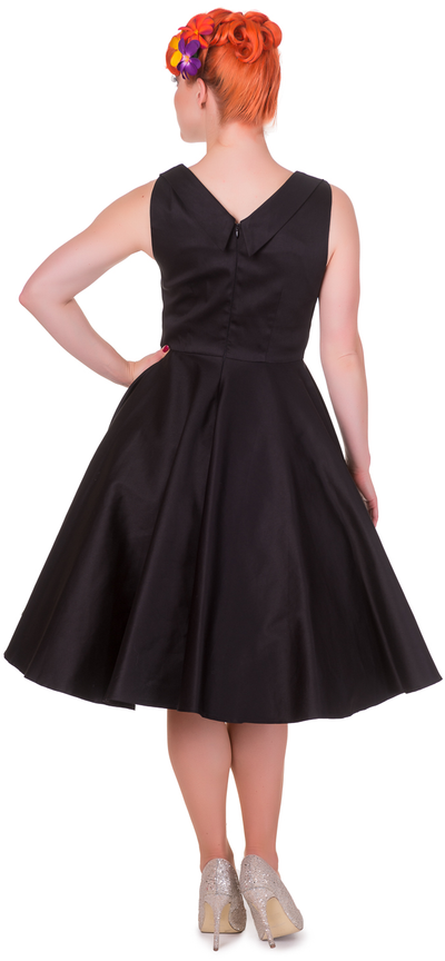 Grace Vintage Style Jive Dress in Black-White