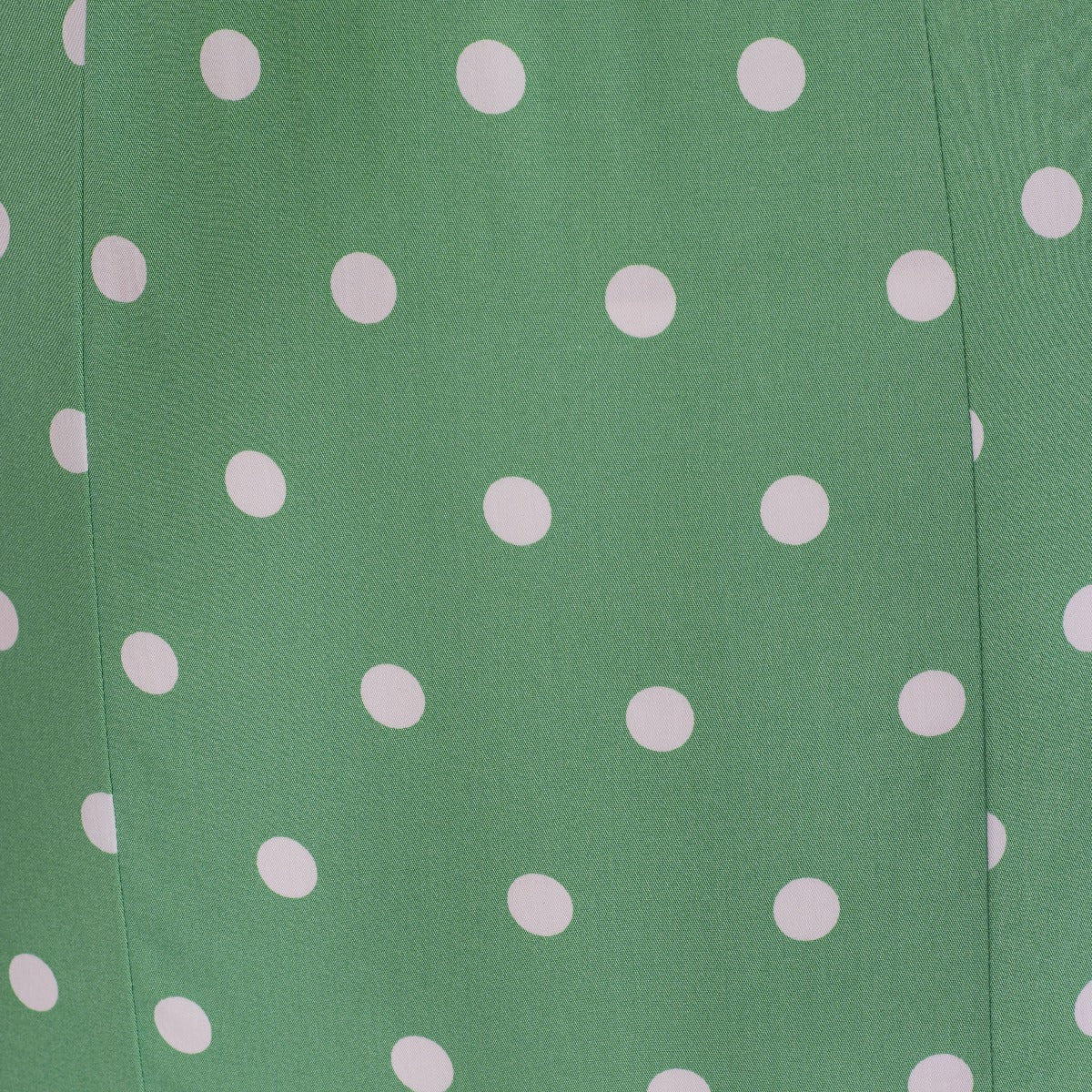 Georgette Wiggle Dress Tea Green & Pale Pink, White Polka Dots