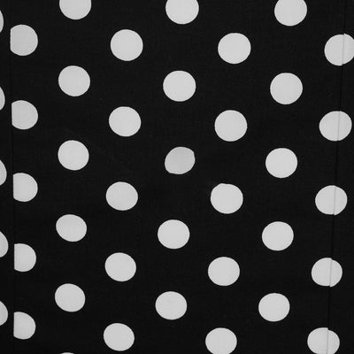 Georgette Tight Dress Navy Blue,  White & Black Polka Dots