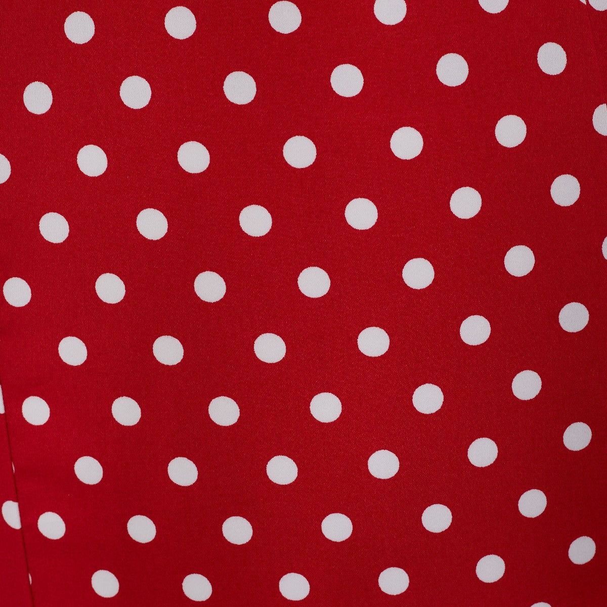 Georgette Vintage Inspired Wiggle Dress Red & White Polka Dots