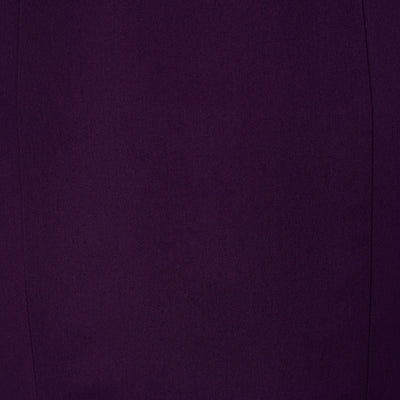 Georgette Ruffled Bust Wiggle Dress Purple & Black, White Polka