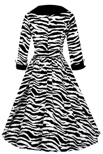 Coat Dress in Zebra Print