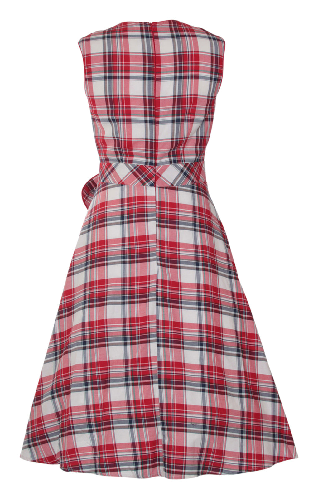 Harriet Vintage 50s Inspired Swing Dress in Red-White Checks