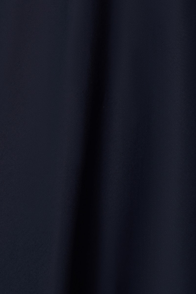 Shirley High Waist Full Circle Plain Skirt in Navy Blue