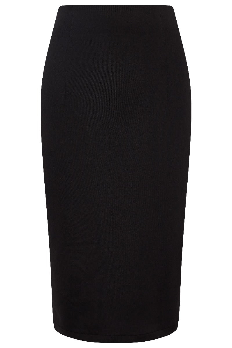 Falda Chic Pencil Plain Skirt - Black