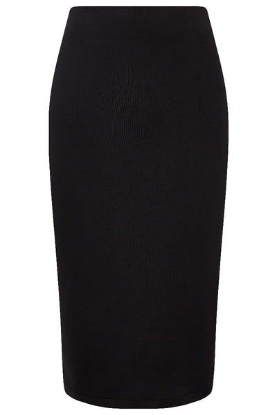 Falda Chic Pencil Plain Skirt - Black