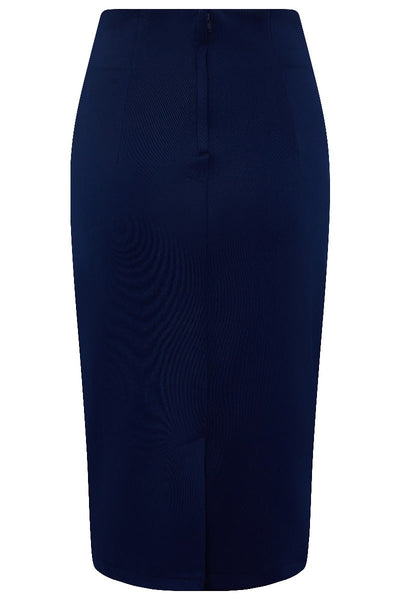 Falda Chic Pencil Plain Skirt - Blue