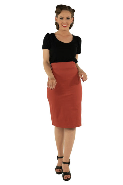 Gina Vintage Rockabilly Plain Top in Black