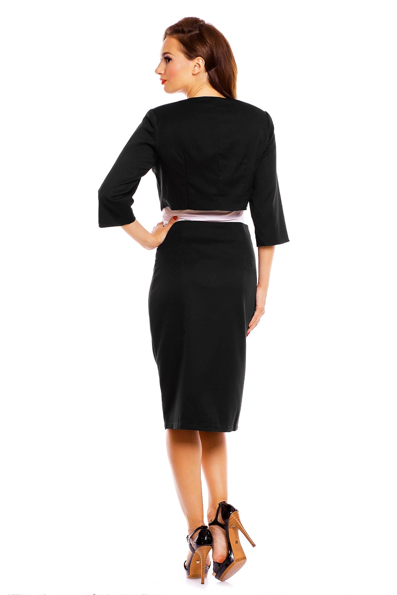 Alice Shrug Button Jacket in Black