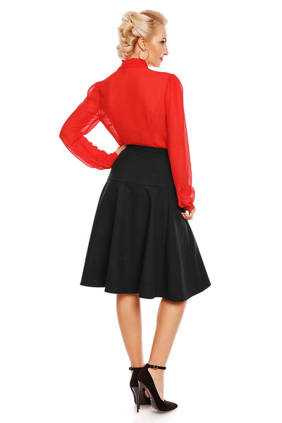 Ella 50's Style Flared Skirt in Black